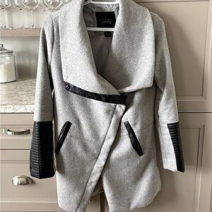 Gray Coat with Black Accents